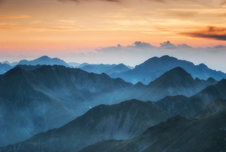 On a summer mountain range