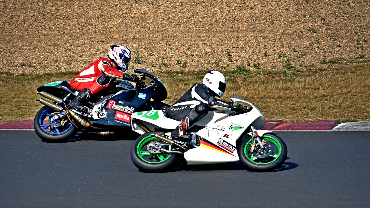 MOTORCYCLES IN THE RACE