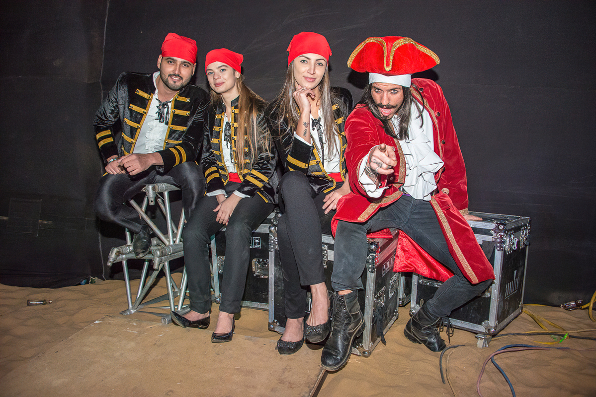 Rehearsing before show