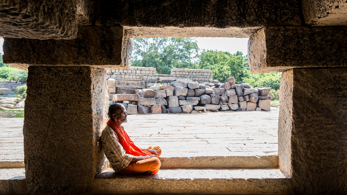 Meditating under shadow