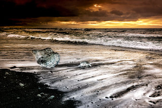 Ice on the beach