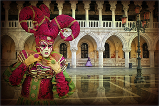 Harlequin in Venise