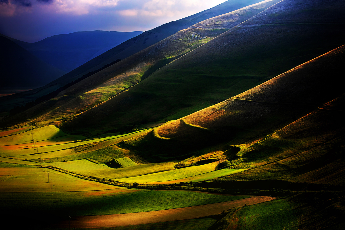 Last lights on the Sibillini Mountains