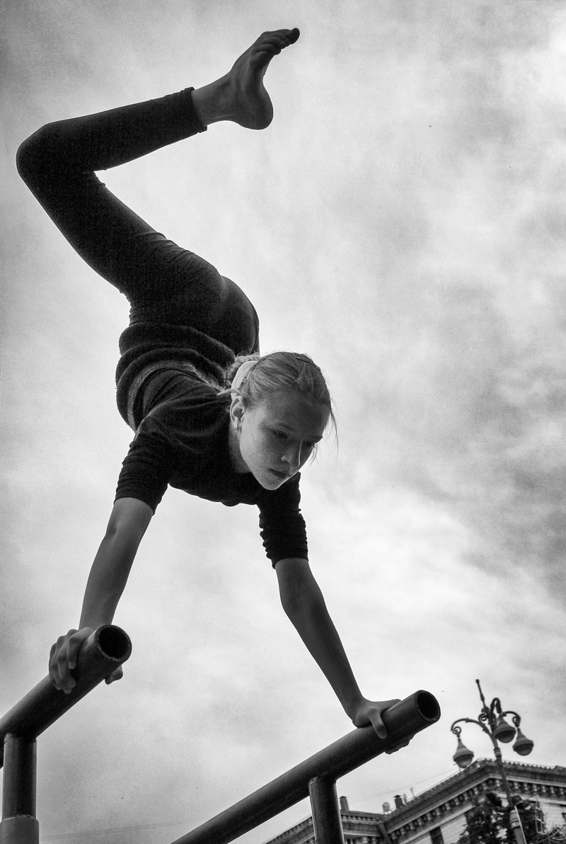 Гімнастка на Хрещатику