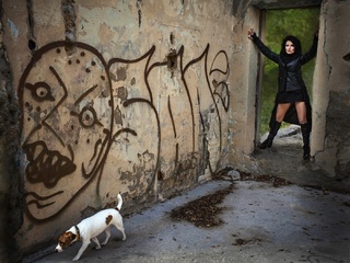 In an abandoned house