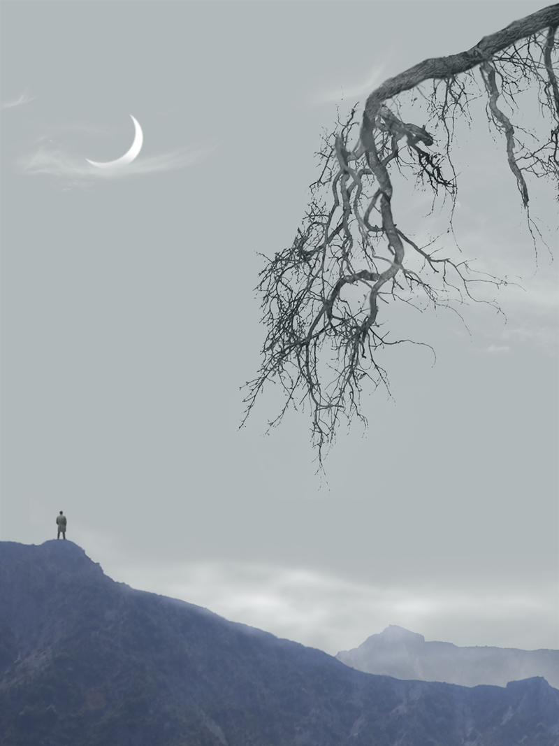 Горы уснули.На облаке белом Месяц плывет молодой