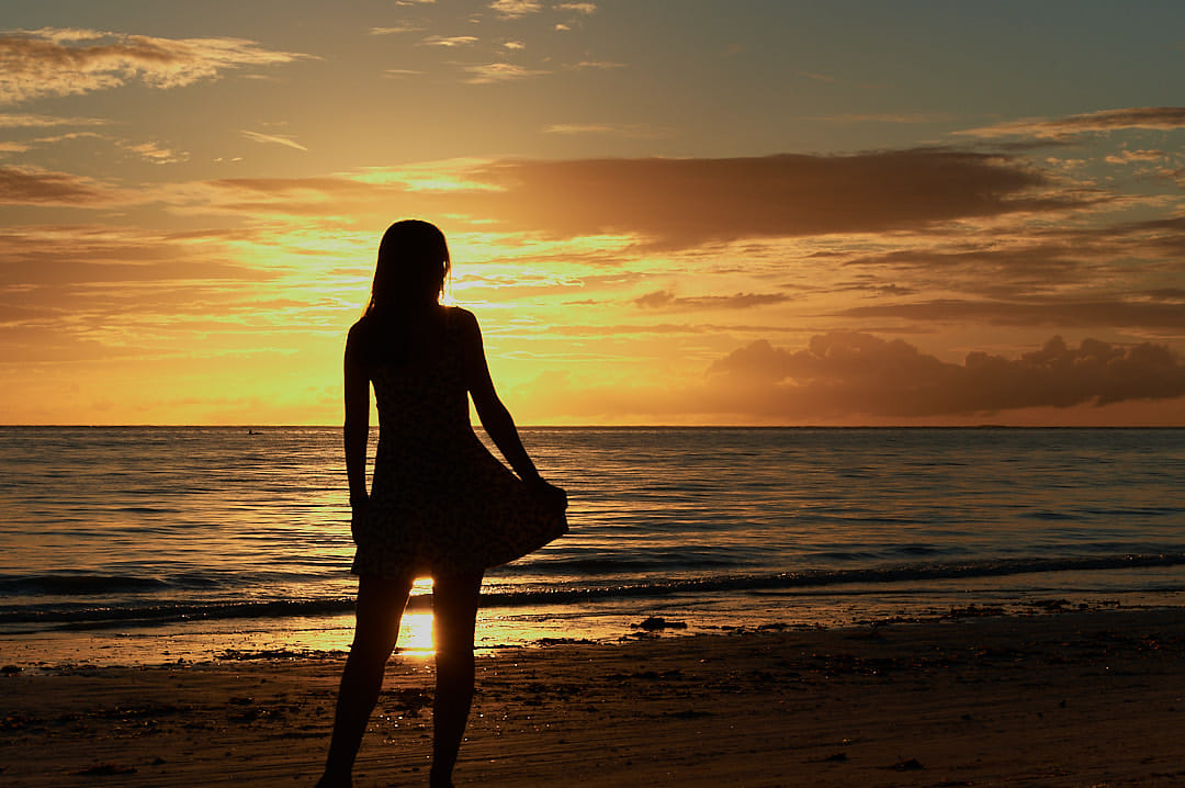 Sunrise by the ocean