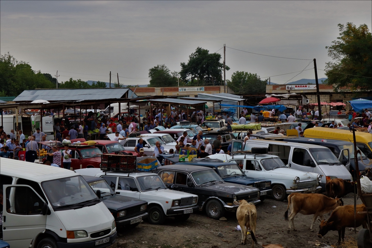 Agricultural market in a village