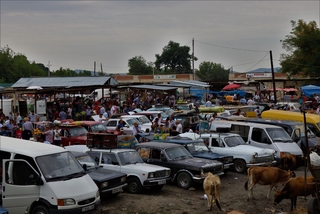 Agricultural market in a village