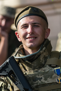 The smile of a soldier