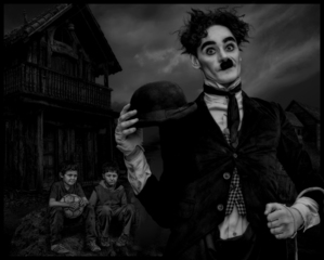 Charlot and the poor boys