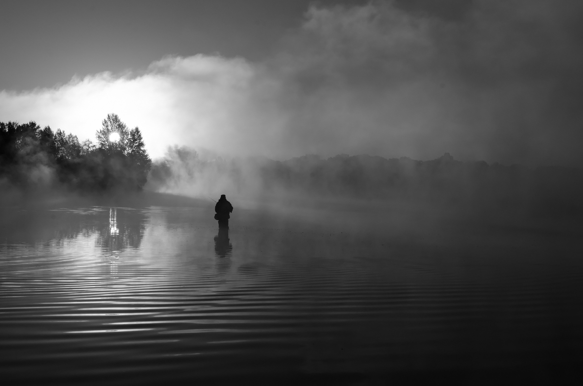 Fisherman at sunrise