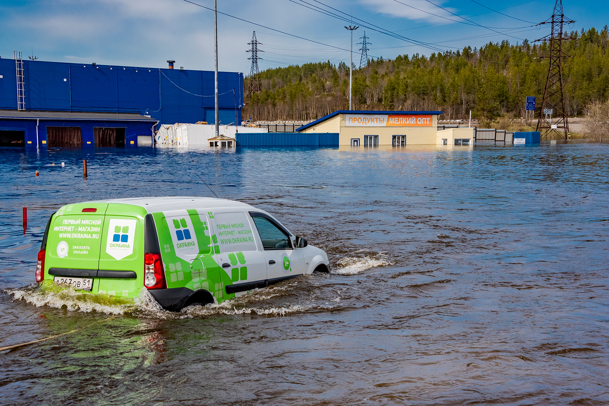 Flooding in Murmansk