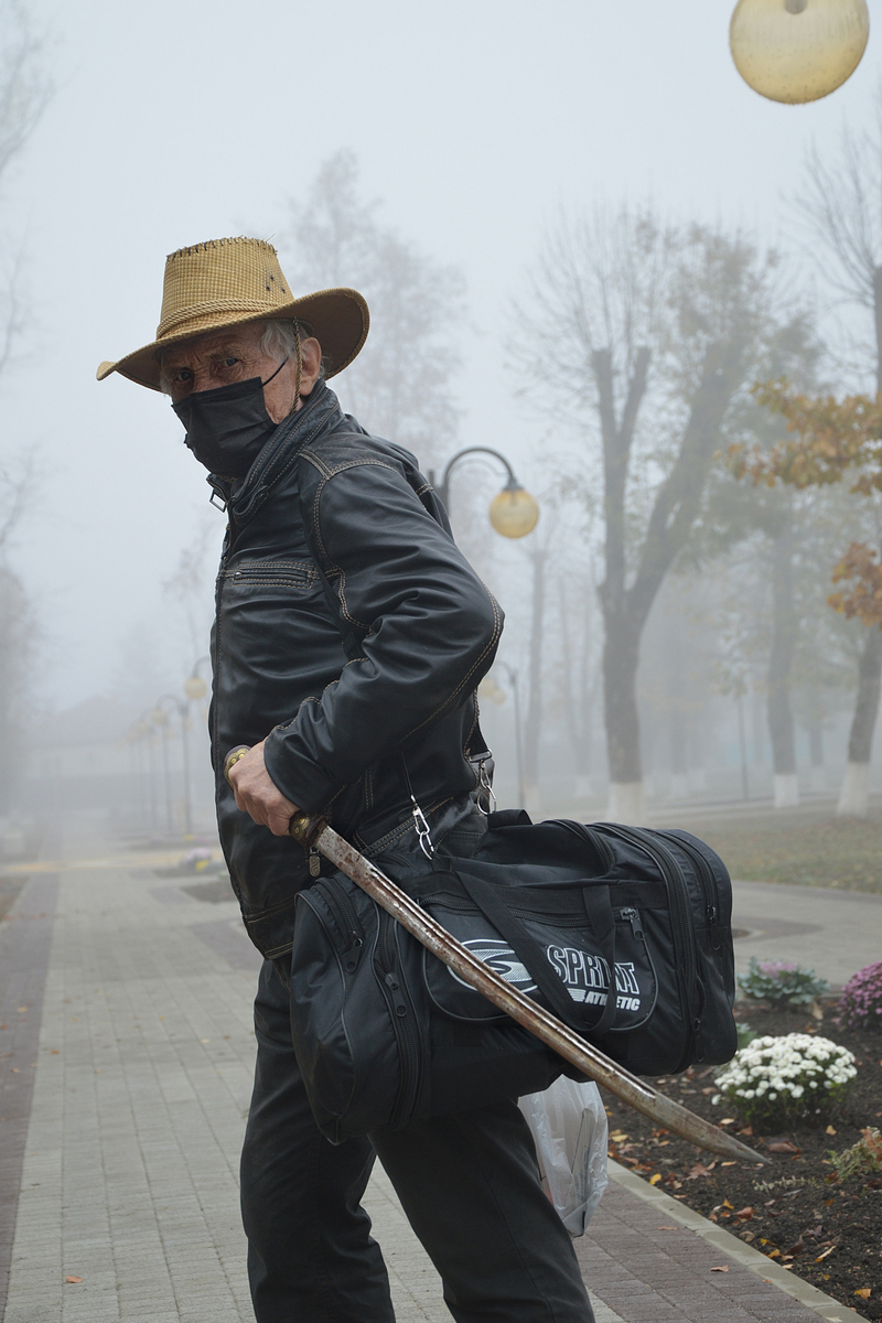 Dangerous road in fog