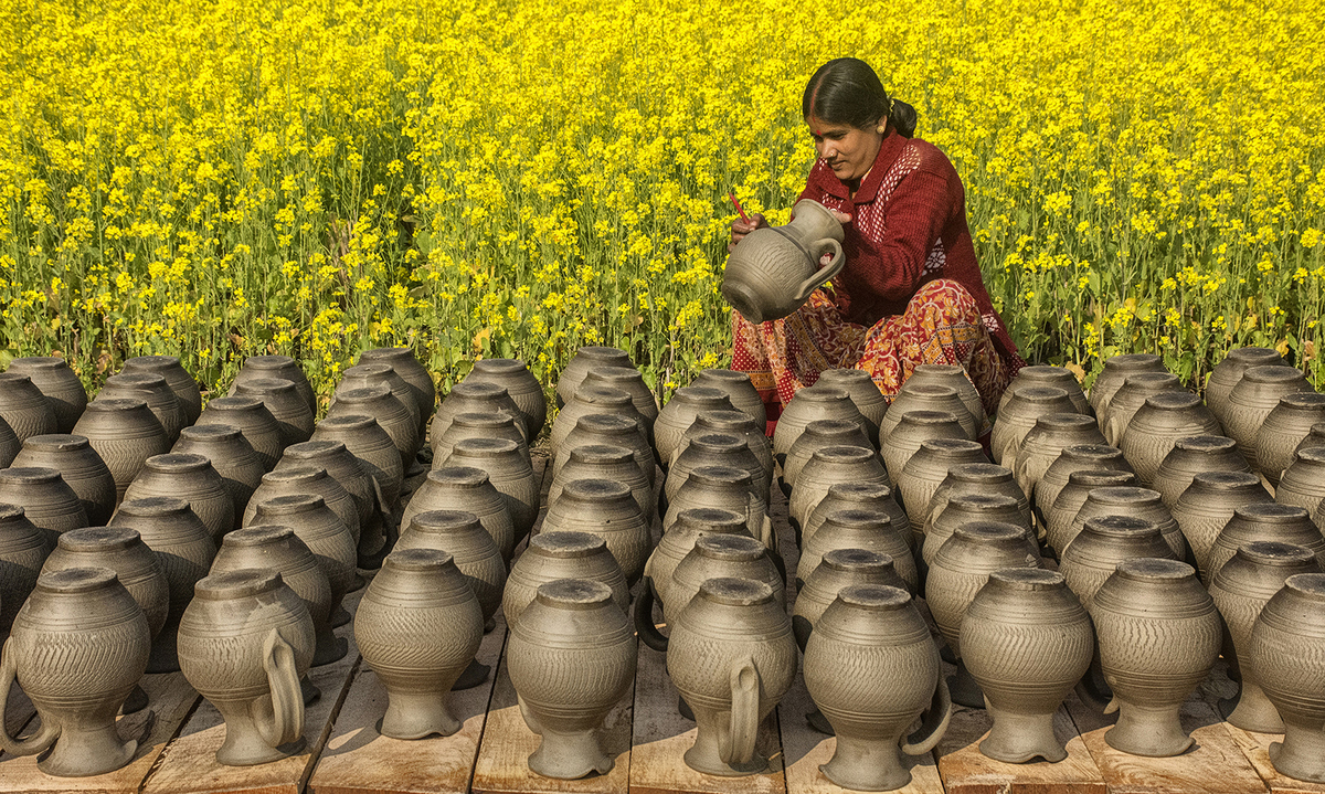 Lady with Pots