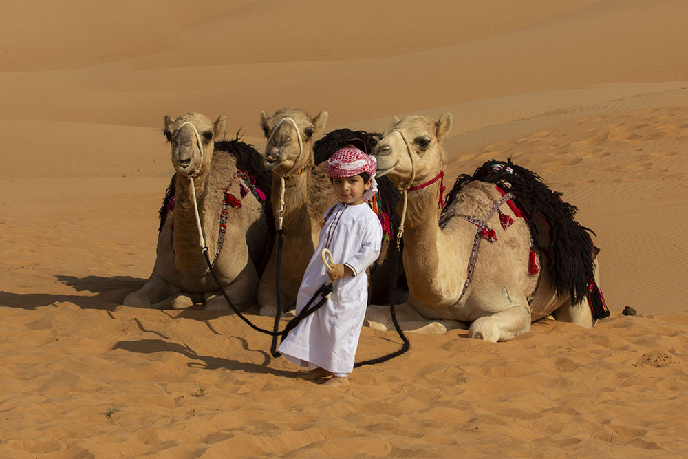 camel and child 