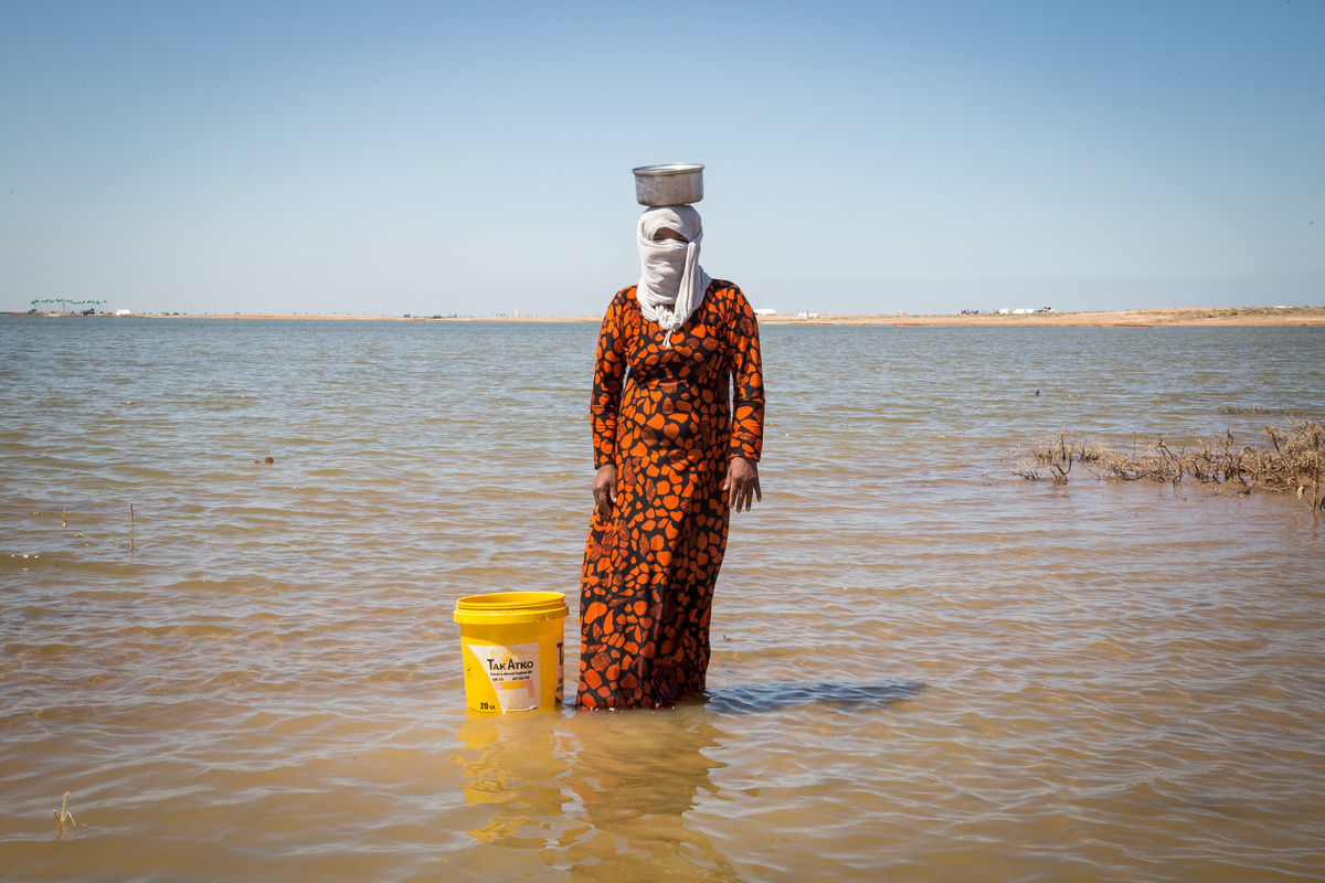 Mesrieh,a flooded woman