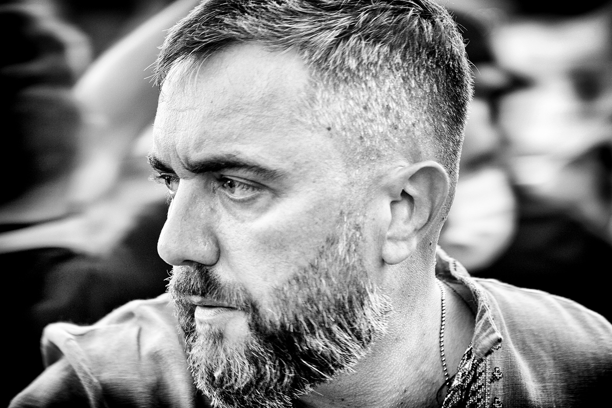 Олексій Петров на акції, що присвячена Дню Прапора