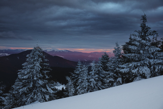Последний вечер зимы в Карпатах