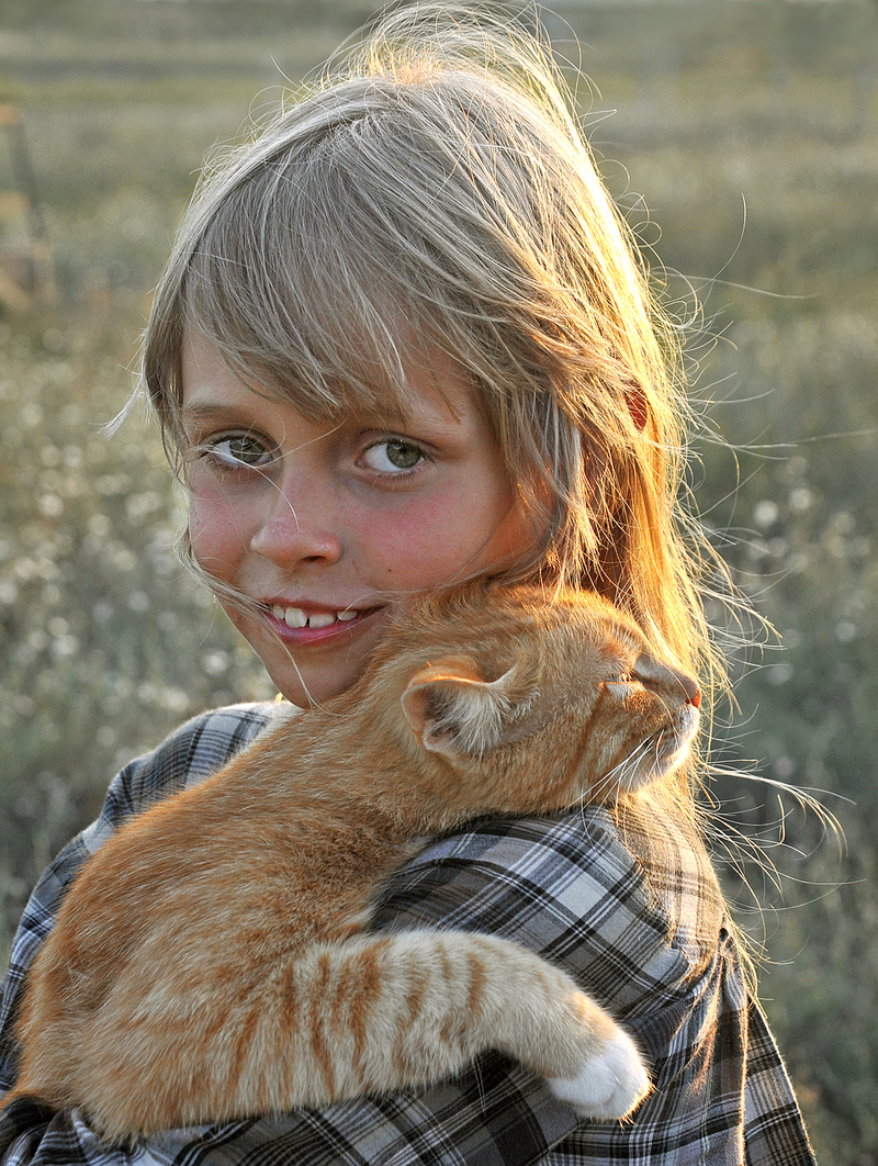 Девочка и кот 2