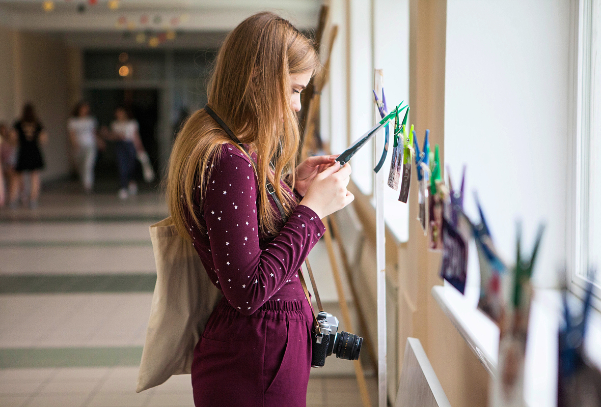 At the photo exhibition