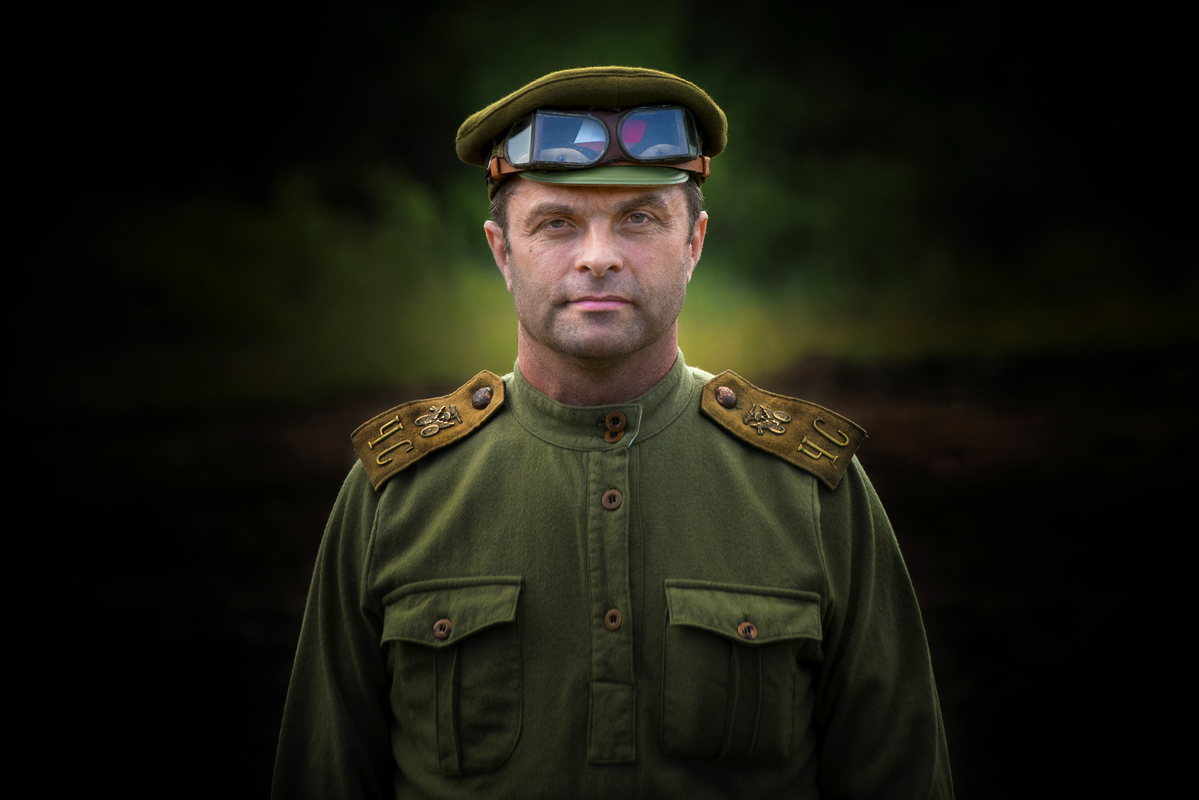 Before the reenactment of the battle