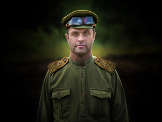 Before the reenactment of the battle