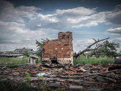 Село зруйноване війною.