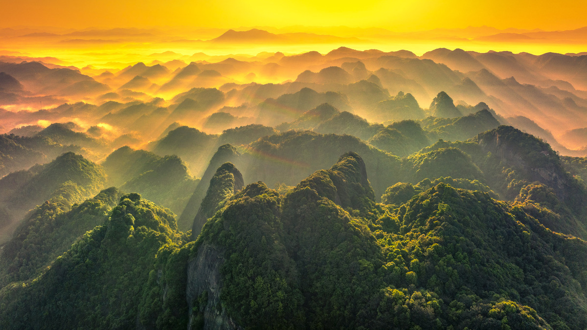 Layer upon layer of peaks