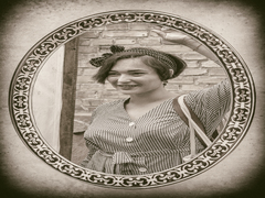 Portrait in a frame.