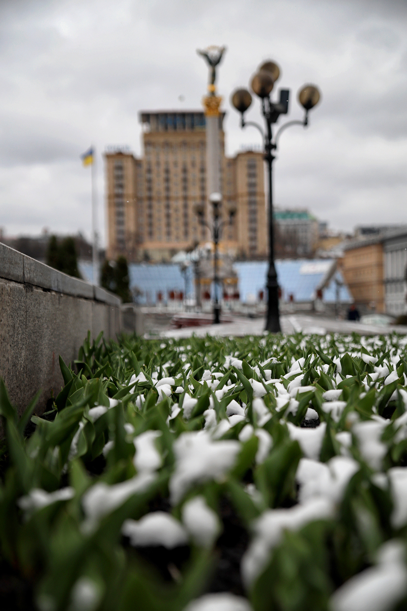 Березневий снігопад.