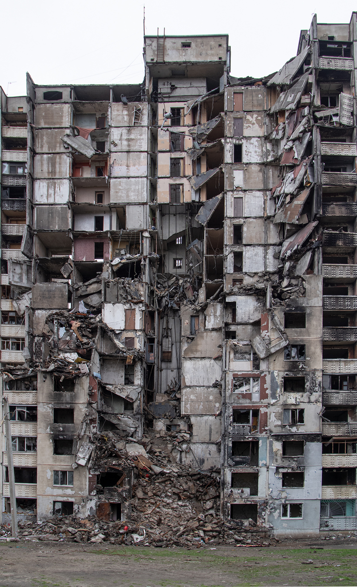 Найбільш постраждалий будинок на вул.Наталі Ужвій