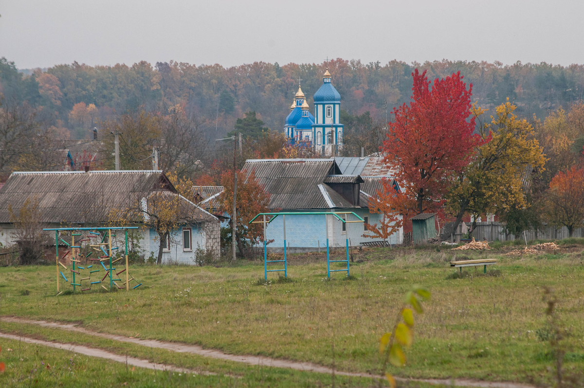A landscape with a church, Pechera village