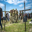 Soldiers carry the coffin of their comarade killed in the frontlines of the war in Ukraine during his funeral in Krasnosillya.