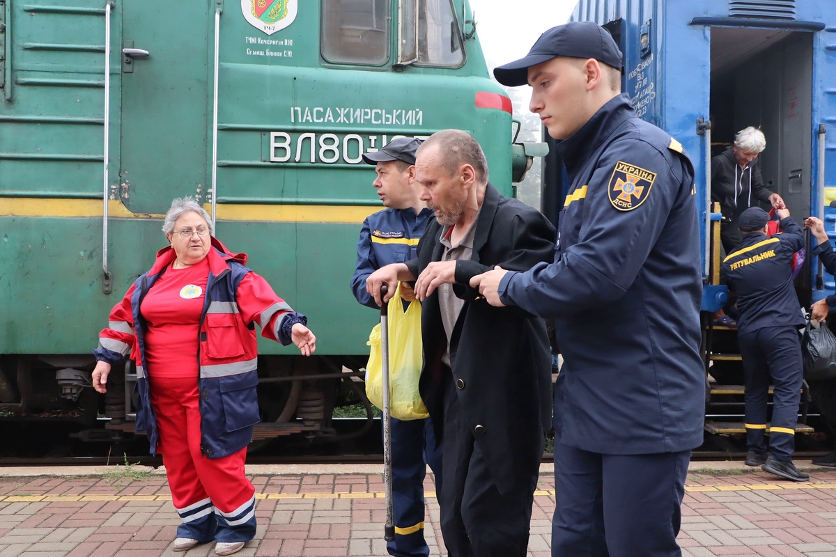 Евакуаційний потяг з Донеччини