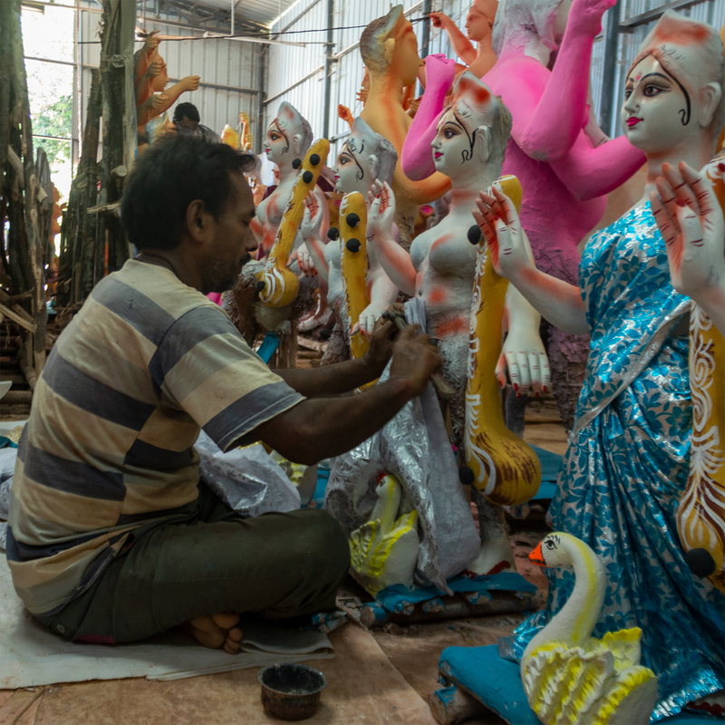 Stage 7 - Adorning the painted idols 