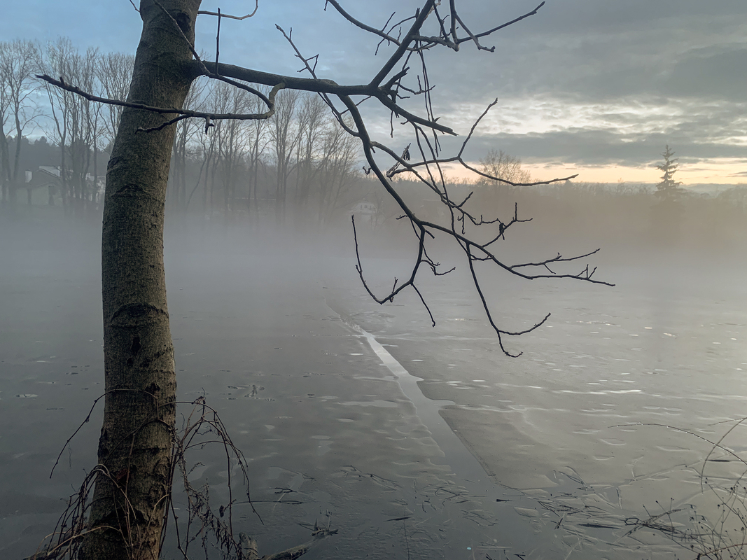 озеро взимку