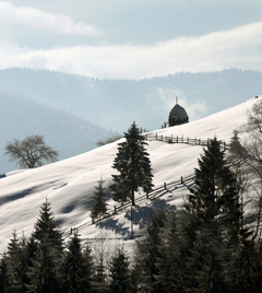 High in the mountains